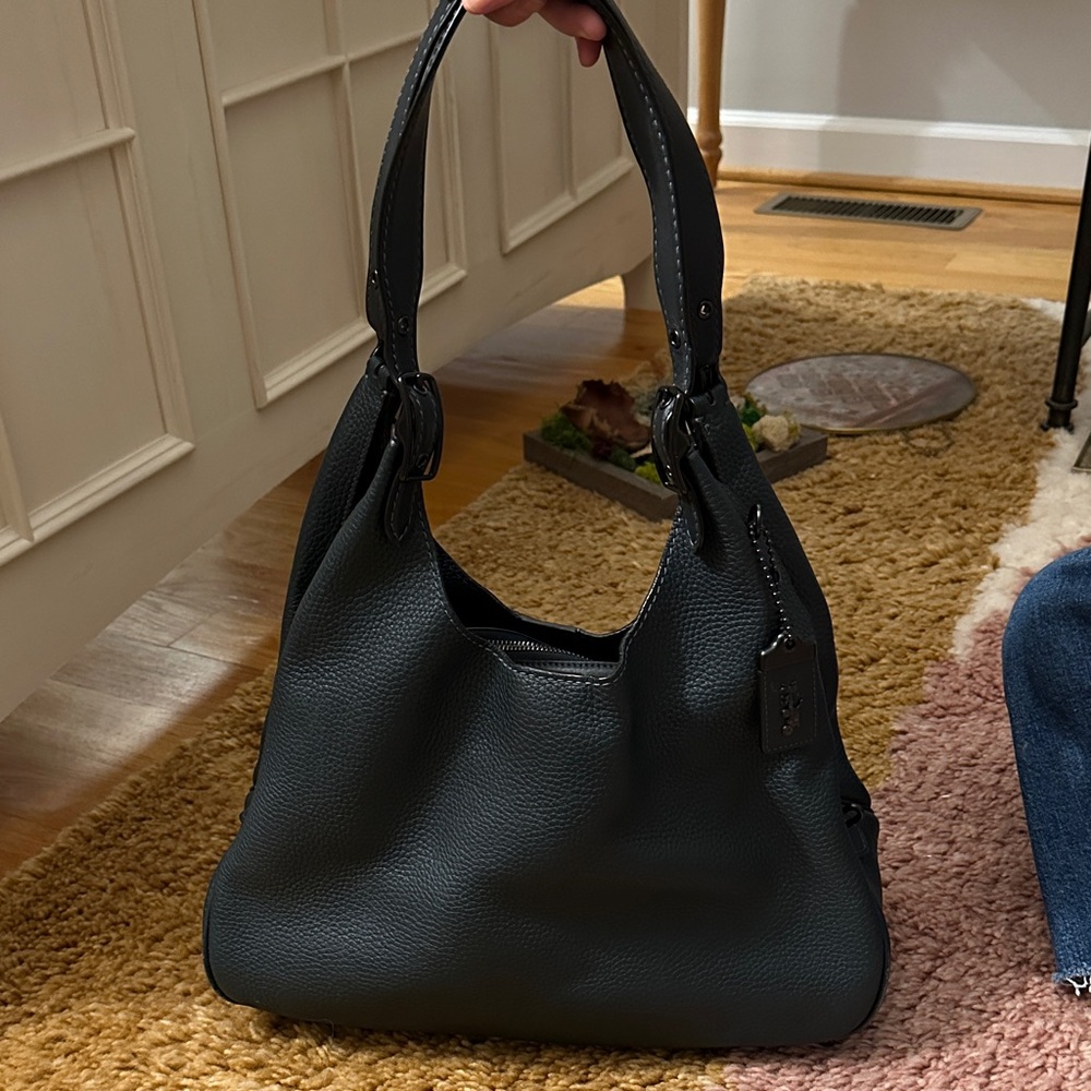 Coach dark green Leather Handbag